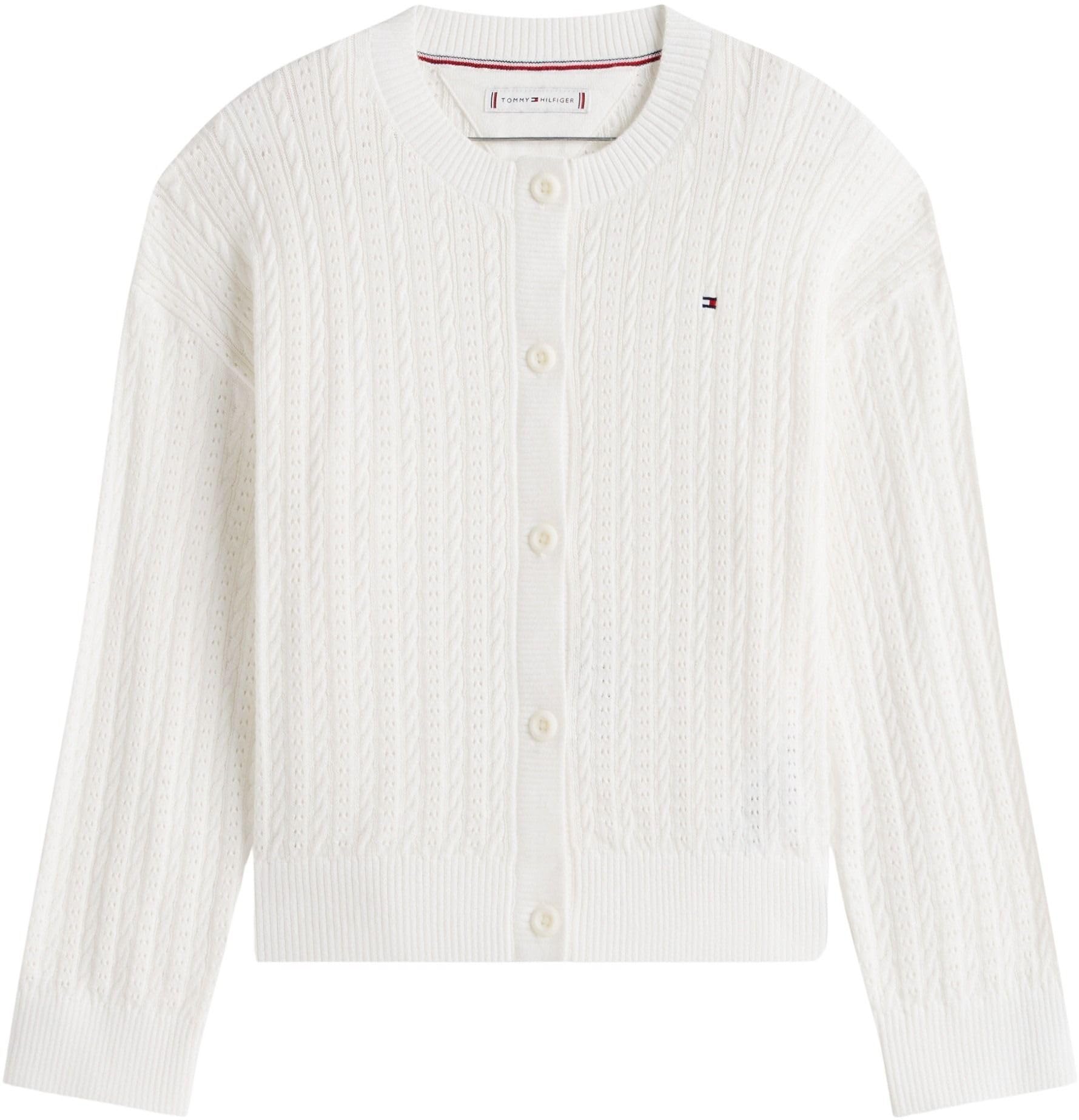 Tommy Hilfiger Pointelle Cable Cardigan Kg0kg09378 Chandails Fille (Lot de 1)