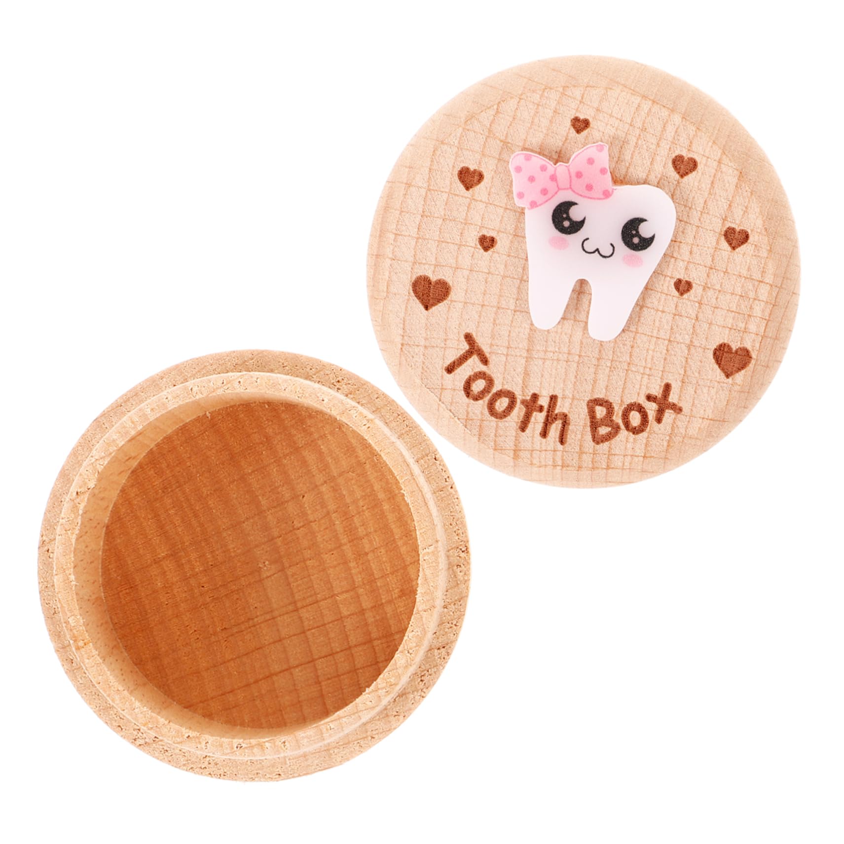 TOYANDONA 4piezas Caja De Dientes De Madera Para Niño Almacenamiento De Recuerdos De Dientes y Cabello Caja De Hadas y Moderna Para De Cumpleaños y Guardería