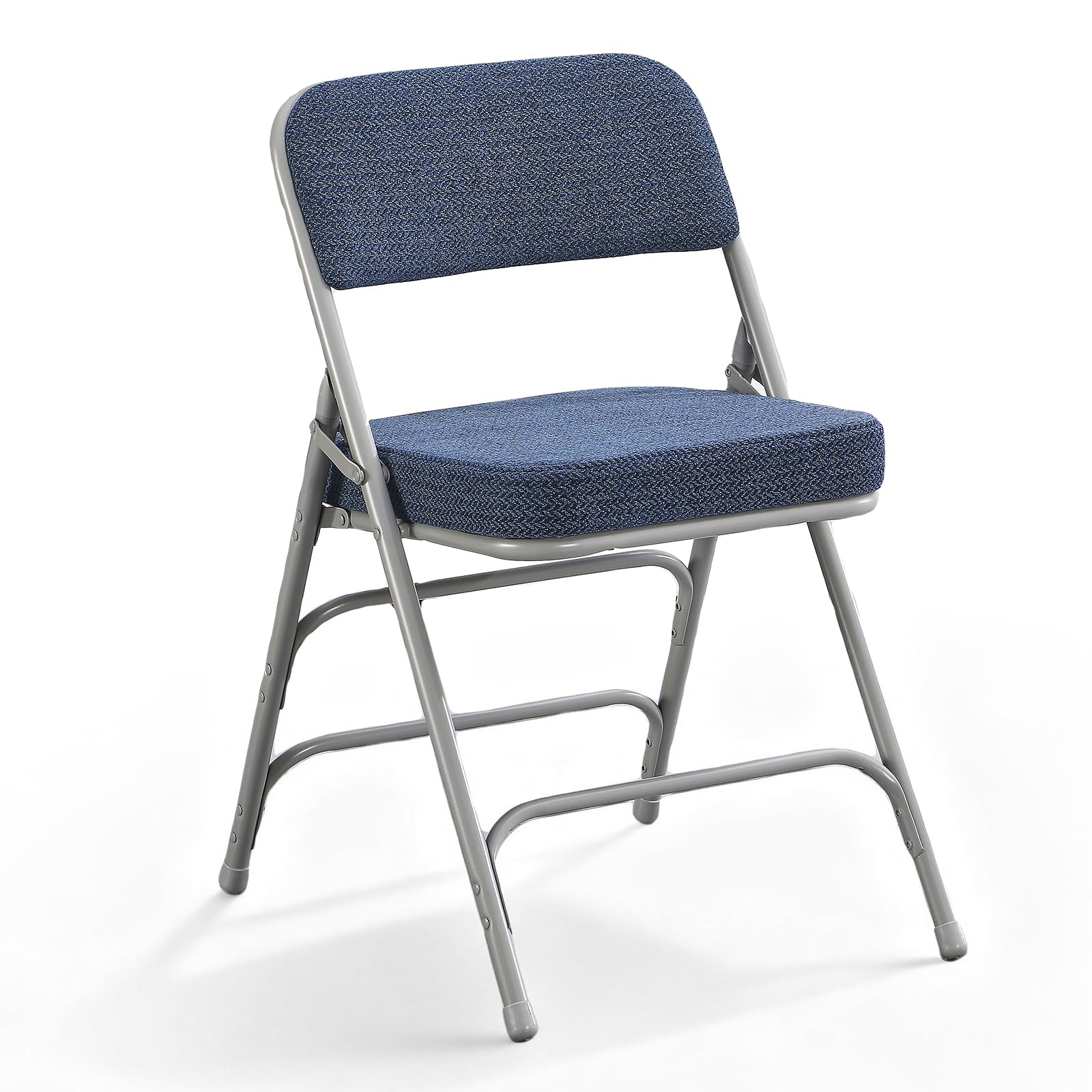 CHAIRABLE Folding Chairs with Thick Cushion Seat, Steel Frame, 1 Pack Blue