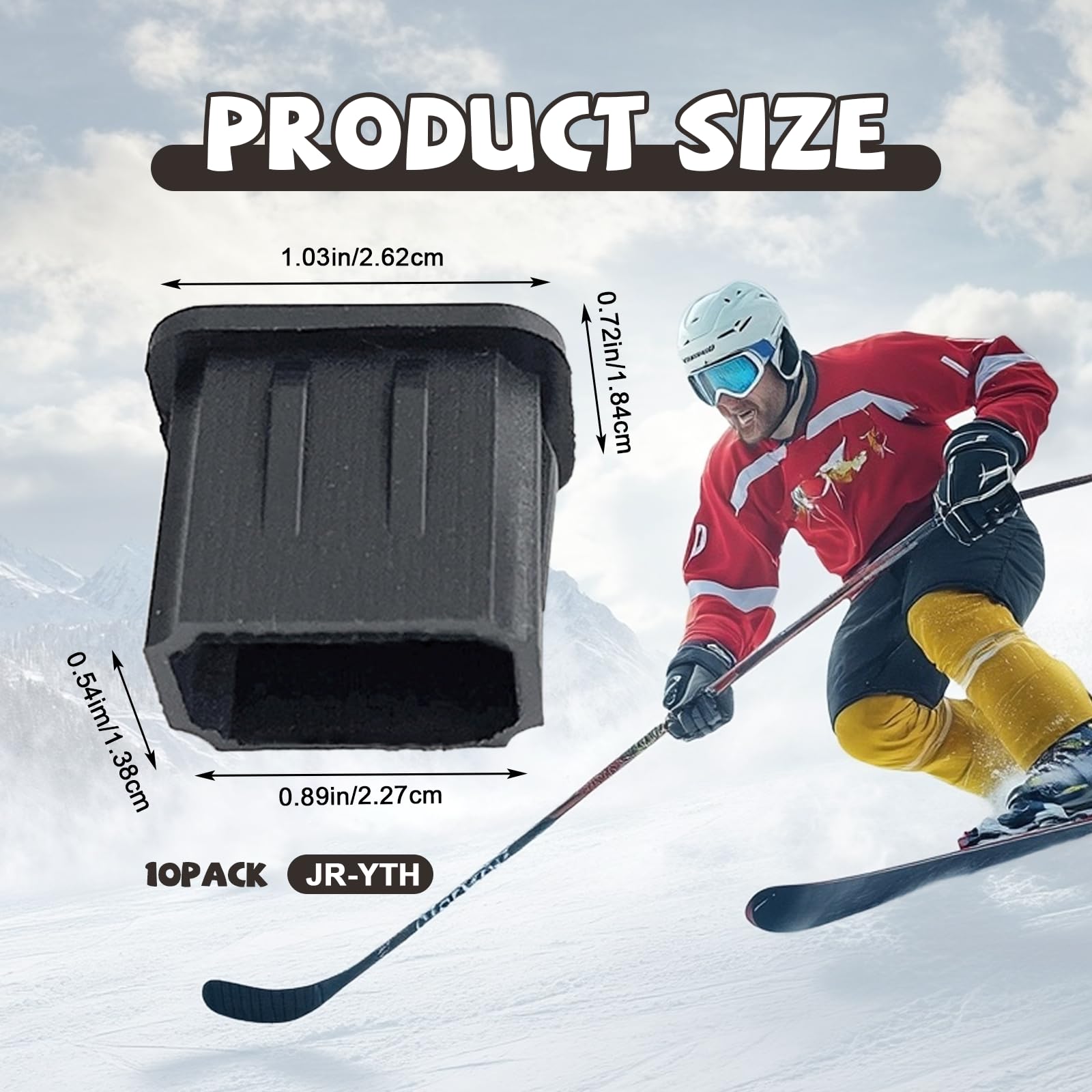 Pcmursal 10 Pieces Hockey Stick End Plugs, Hockey Stick Butt End Caps(Small)