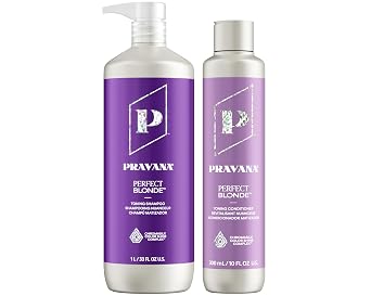 Pravana The Perfect Blonde Purple Toning Shampoo | Neutralizes Brassy, Yellow Tones | For Color Treated Hair | Chromasilk Enhances Shine & Protection | Vegan, Cruelty-Free | Paraben & Sulfate Free