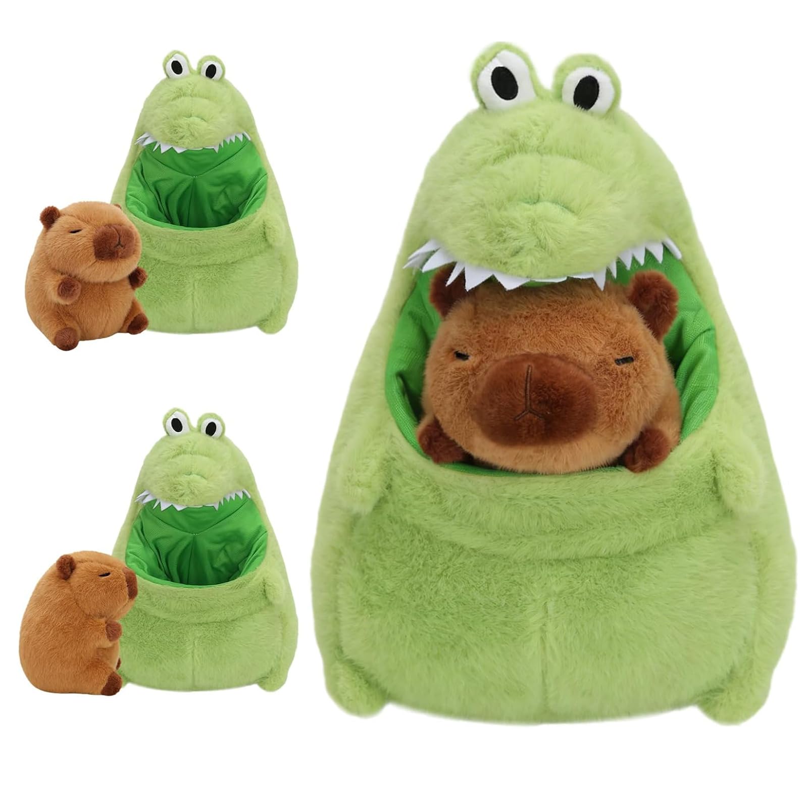 KYEDGC 1Pcs Giant Capybara Plush Toy 30CM Crocodile Soft Plush Capybara Teddy Cartoon Stuffed Animal Birthday Crocodile capybara Gifts Guinea Pig Toys for Adults Animal Lovers