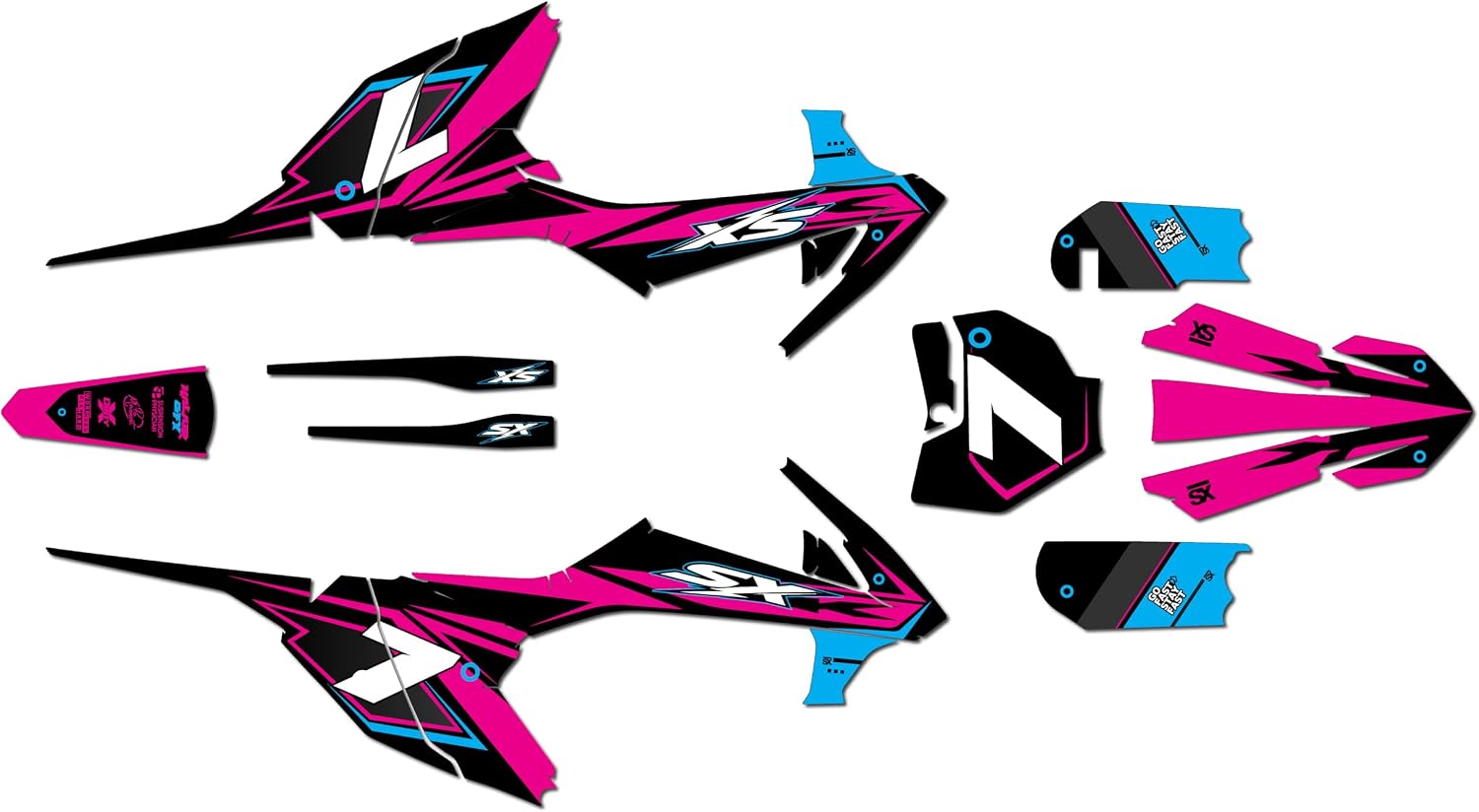 Graphics Kit for KTM 65SX SX65 (2016-2023) BASH Series Orange 21 Mil - Pro Edition - Dirt Pit Bike Motorcycle Stickers, Dirtbike Racing Automotive Decal Motocross Accessories no-Plastics