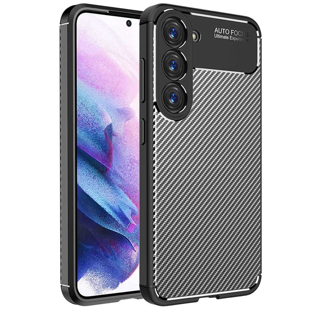TECHGEAR Galaxy S24 Plus Case [CarbonFlex Case] Premium Flexible Soft Shockproof Slim Fit Case Cover with Carbon Fibre Effect Designed For Samsung Galaxy S24+ 5G