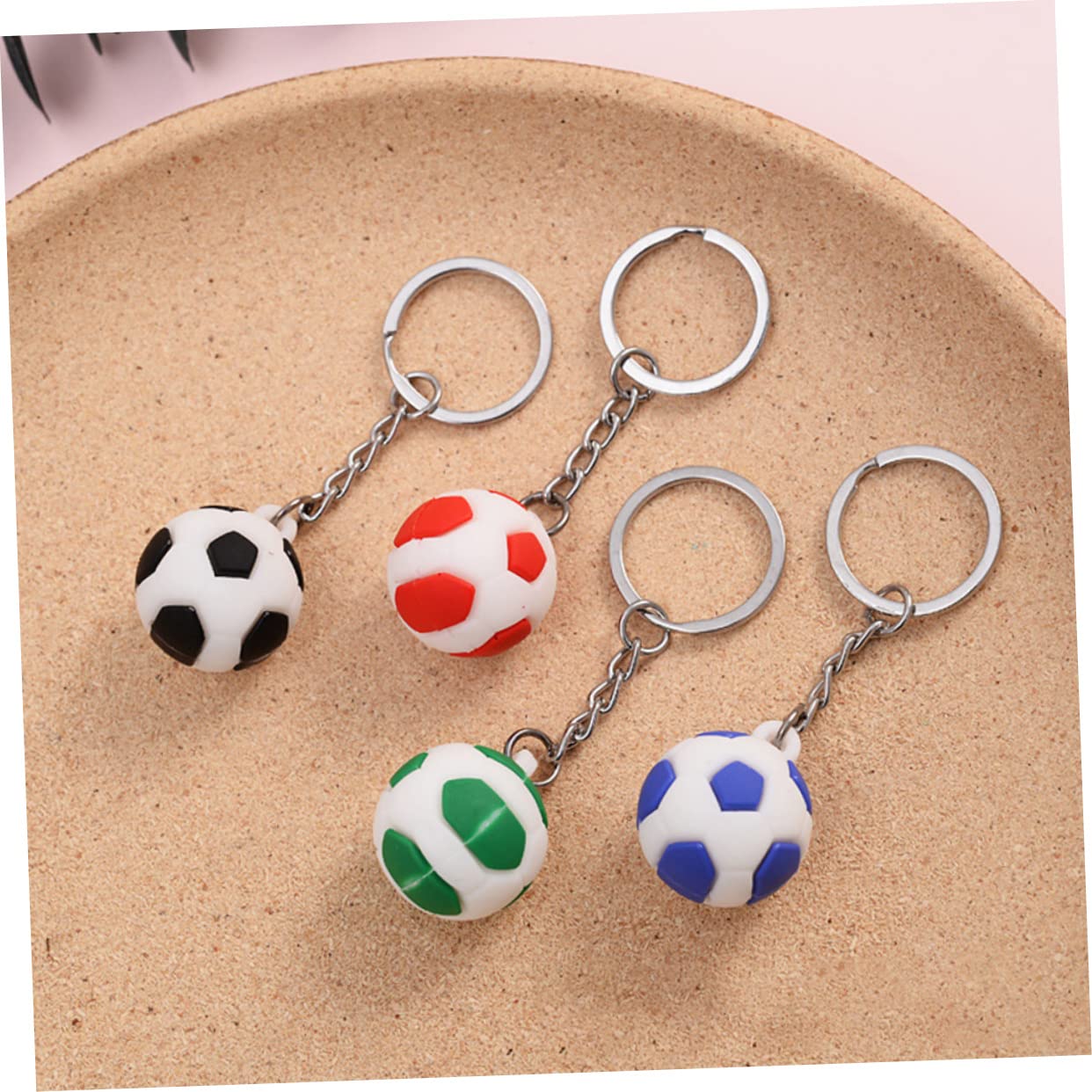36stücke Fußball Schlüsselanhänger Farbige Sport Schlüsselringe Praktische Für Taschen Handys Mitgebsel Für Kinderpartys