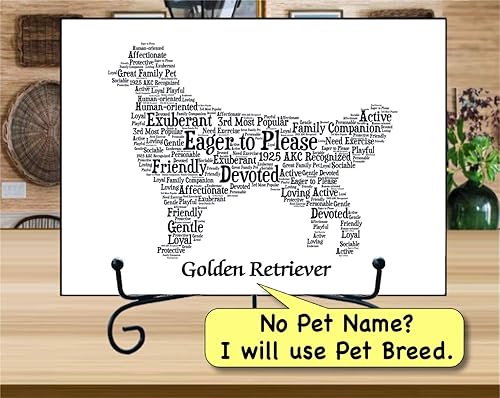 Miniatura 3 de Golden Retriever Dog Personalize Wall Art Print Amazing Gift for Dog Owners  Custom Present for Furbaby Parent  Giftwrap Included