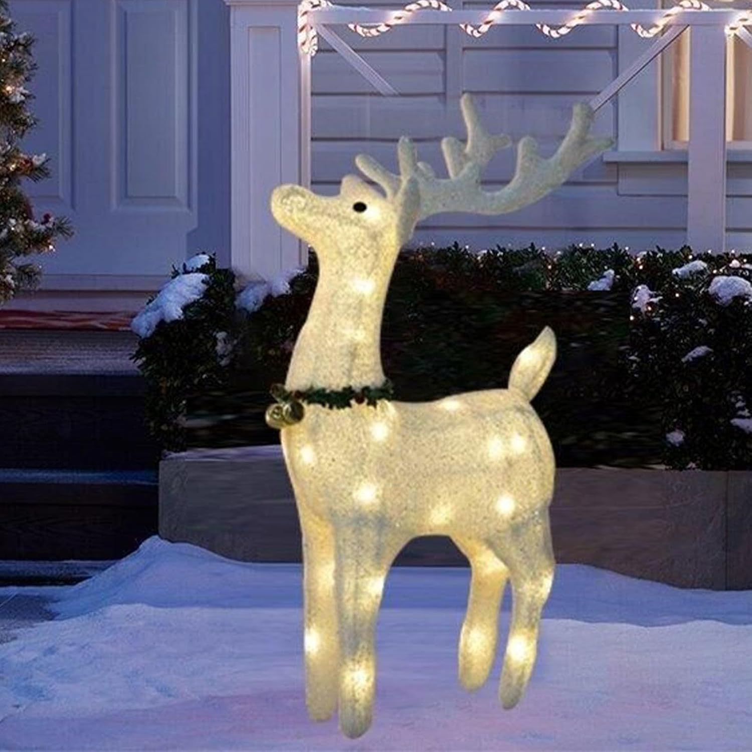 1 Pcs Lighted Christmas Deer Lighted Deer Outdoor Yard