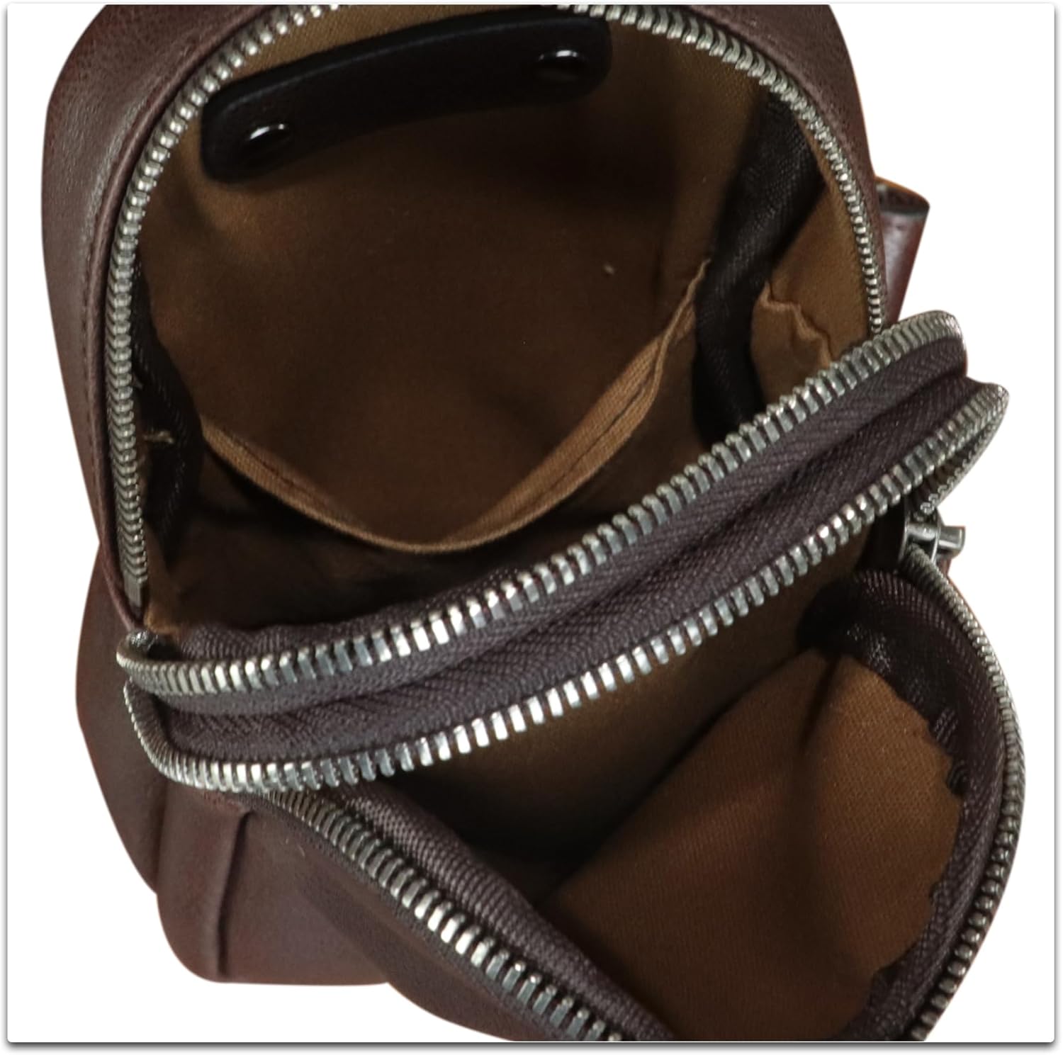 Genuine Leather Sling Bag for Women Small Crossbody Purse Handmade Daypack Retro Shoulder Backpack Vintage Chest Pack (Coffee) - Image 7