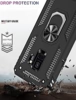 Vista 4 de IKAZZ Funda protectora para Galaxy S9, grado militar, a prueba de golpes, resistente, para pasar la prueba de caída de 16 pies con soporte