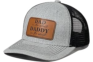 Daddy to Be Gift | Daddy Leather Patch Cap | Dad in...
