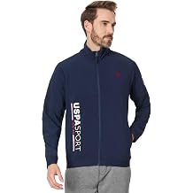 U.S. POLO ASSN. Mens Uspa Stretch Woven Uspa Sport Full Zip Jacket