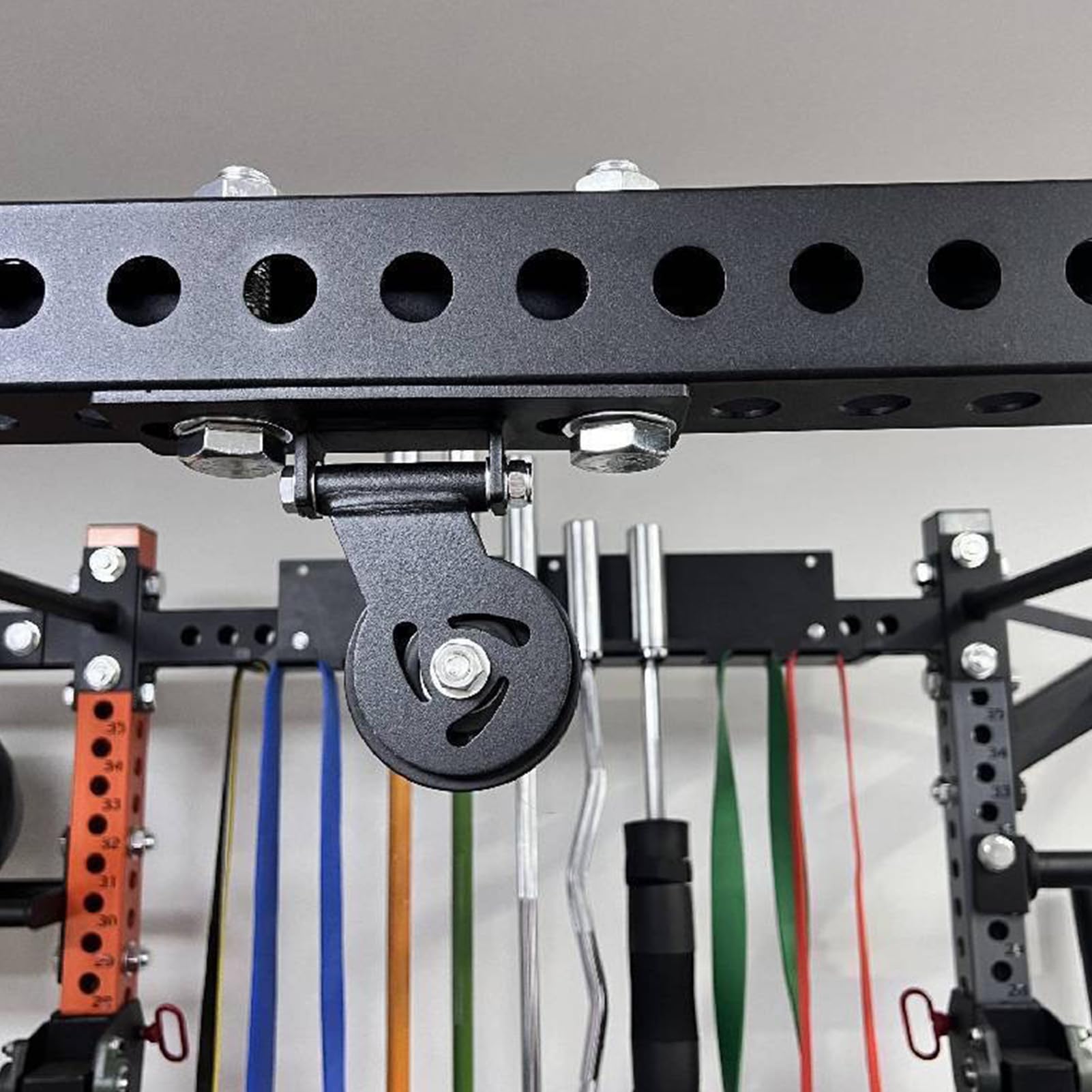 Robuste Riemenscheibe, Befestigung für Fitnessgeräte, 360-Grad-Rotationsrad mit leichtgängigem Lager, geräuschloser Drehtrainer, Kabelmaschinenteil mit Stahlkonstruktion, Trainingszubehör für Heimfitn
