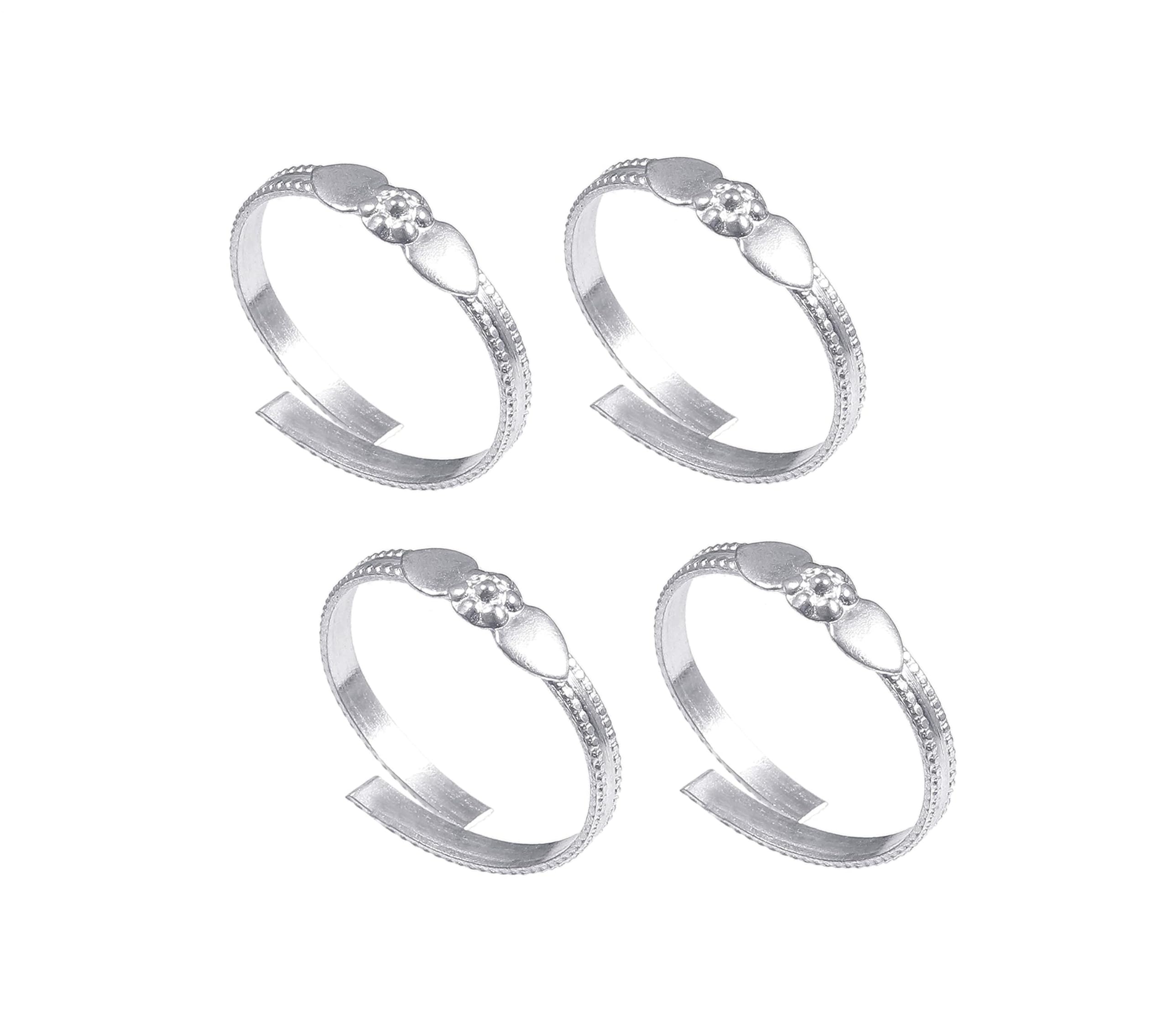 Toe Ring Sterling Silver Abstract Pattern Design Toe Ring Adjustable Jewelry for Women. (002),Standard(toe ring-1)-image-42