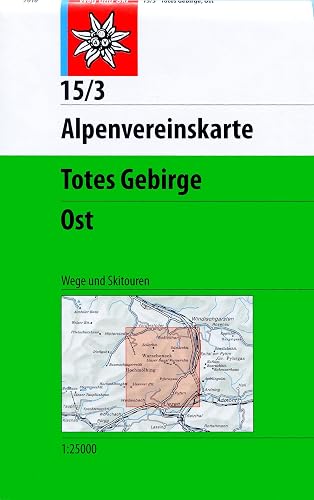 Totes Gebirge, Ost: Topographische Karte 1:25.000 mit Wegmarkierungen und Skirouten: Wege und Skitouren (Alpenvereinskarten)