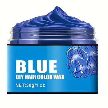 1Pc Washable Temporary Hair Color Wax Peel-Off Formula for Stress-Free Removal Blue One Size
