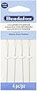 Beadalon Collapsible Eye Beading Needles, Medium 0.36 mm / .014 inches Diameter, 2.5 inches Length, 4 pc