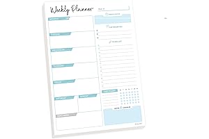 weekly Planner Pad Portrait:, Weekly Planner Notepad, 58 Easy Tear Off Sheets...