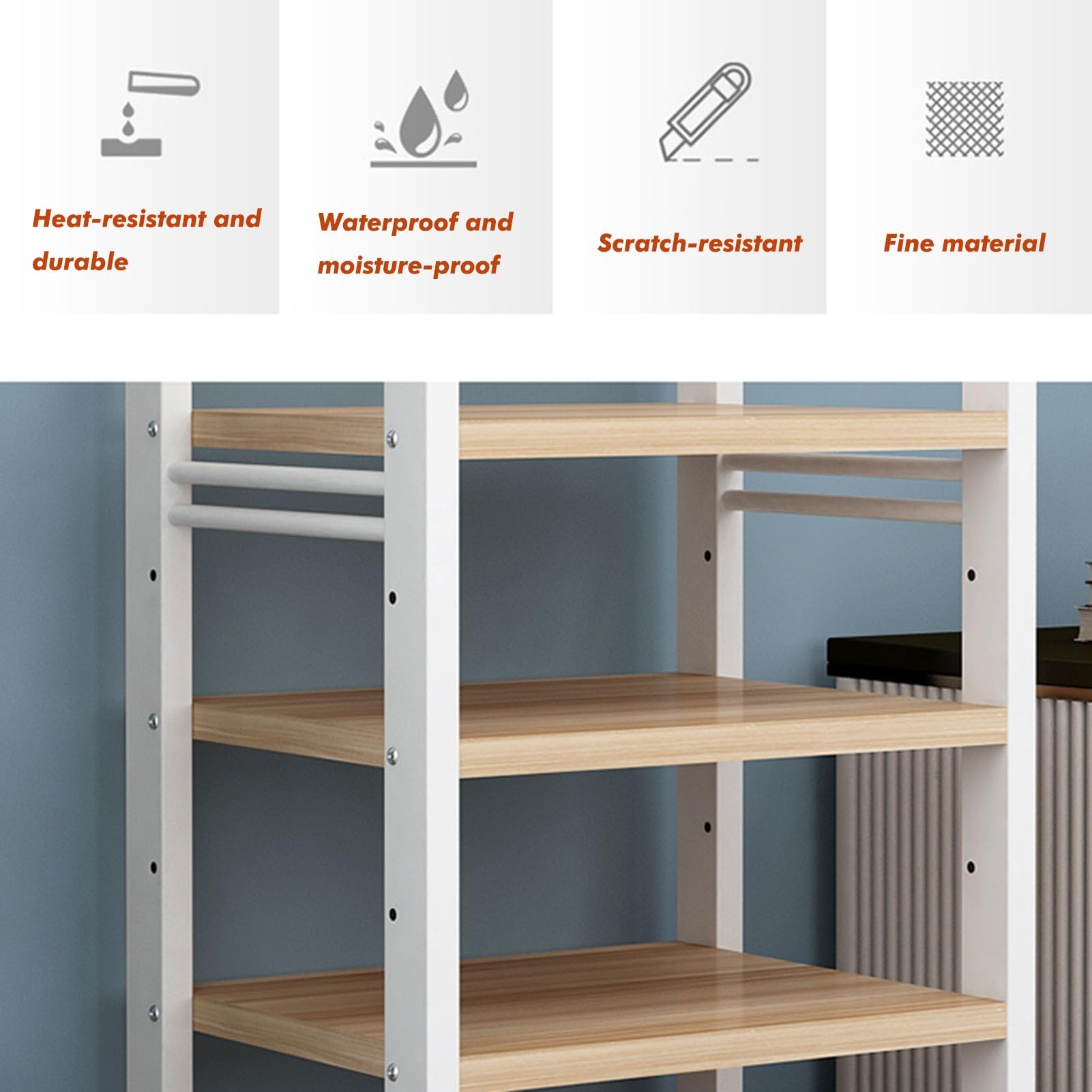 Supporto Multimediale Per Stereo E TV ZYXQQJ - Scaffale In Legno Per Apparecchi Audio/Video, 60x48x10 Cm - Foto 11