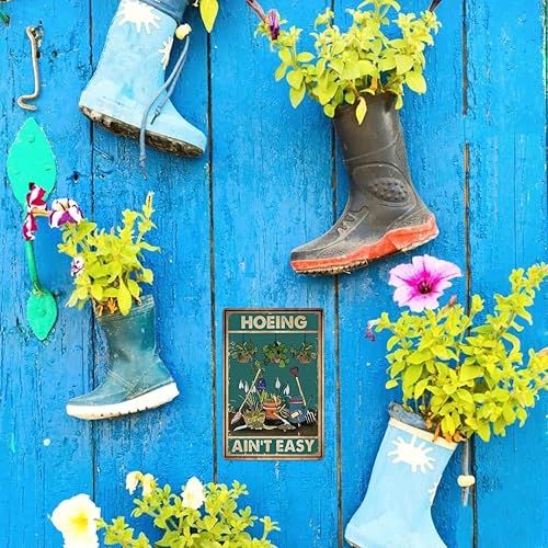 Miniatura 6 de Artlunar Divertido letrero de flores de jardín para exteriores, decoración artística, regalo de jardinería humorístico para mujeres entusiastas, 12