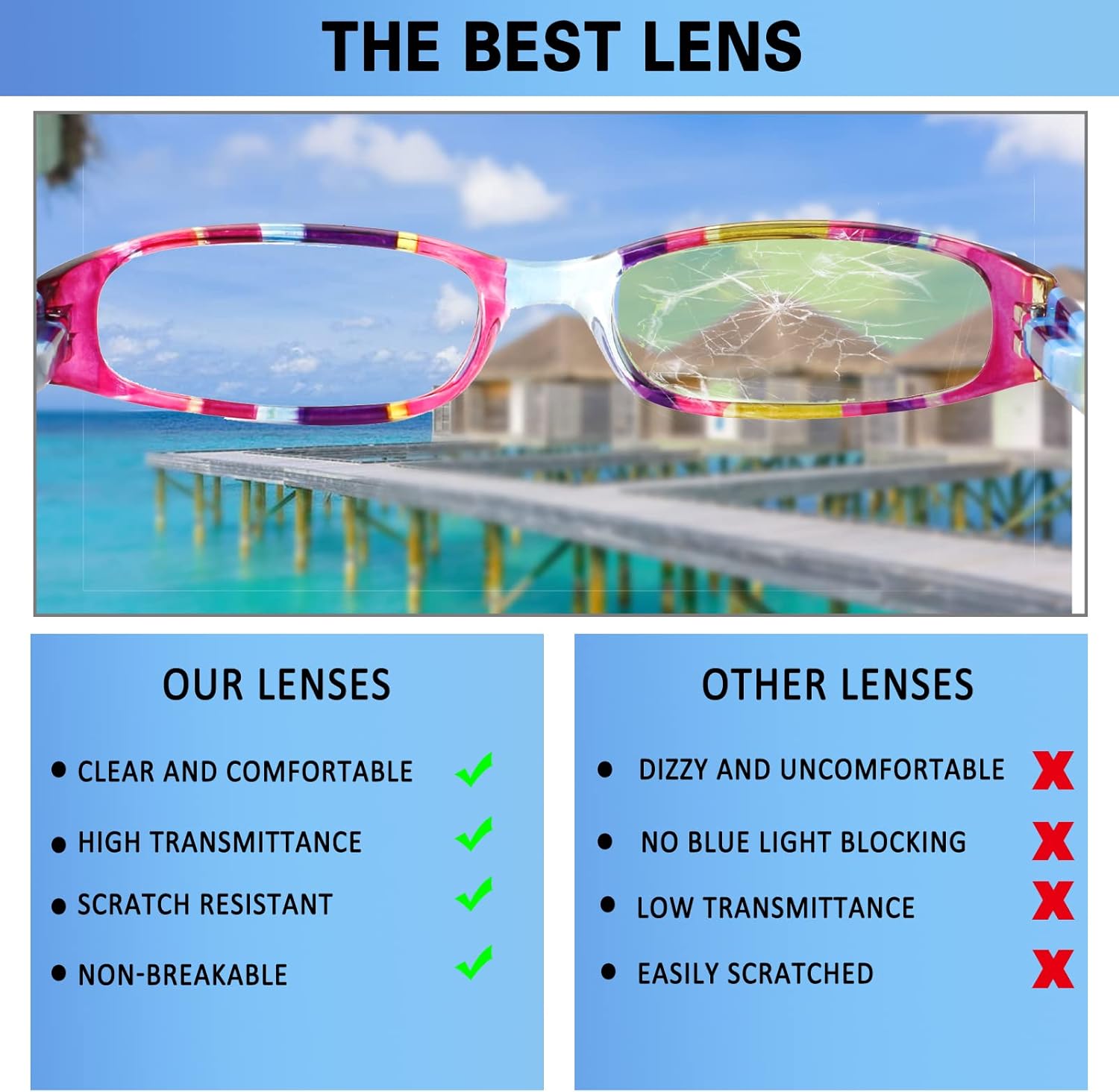 Kerecsen Women's Reading Glasses 4 Pairs Ladies Fashion Spring Hinge Readers - Image 5