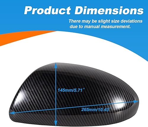 Miniatura 6 de CZShiYue Cubierta de fibra de carbono para espejo retrovisor para puerta, cubierta protectora para Mazda 23 2010-2013 (sin versión de lámparas de