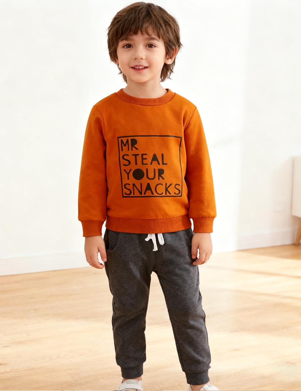 Baby Boy Clothes Fall Winter Long Sleeve Sweatshirt with Pants Set Toddler Cute Letter Print Outfits - Image 3