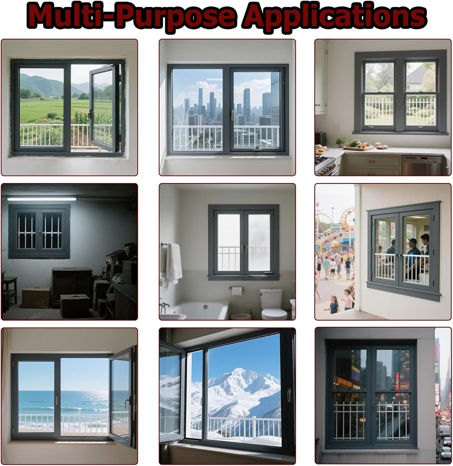 Aluminum Basement Window Replacement - 43x16in Horizontal Sliding Window with Sn and Tempered Glass for Bathroom, Chicken Coop, RV, and Home Use