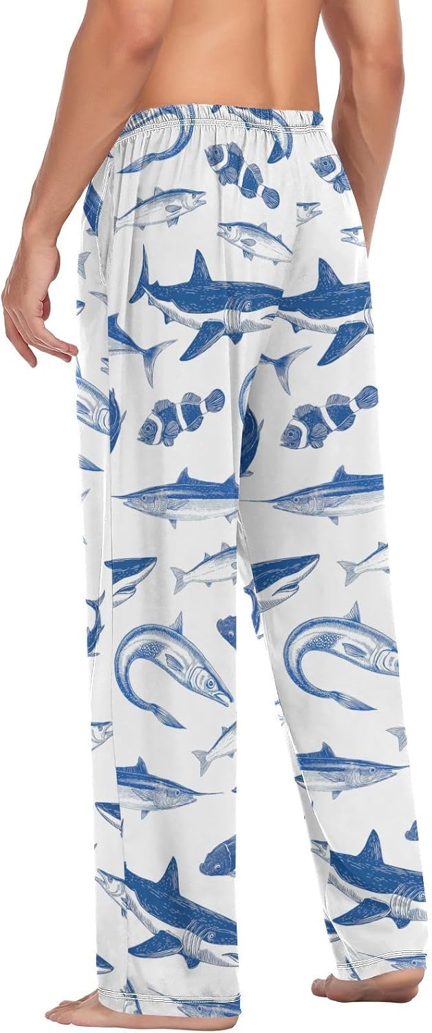 Men's Pajama Pants Casual Sleepwear Breathable Pjs Bottoms with Pocket Drawstring S - Image 5