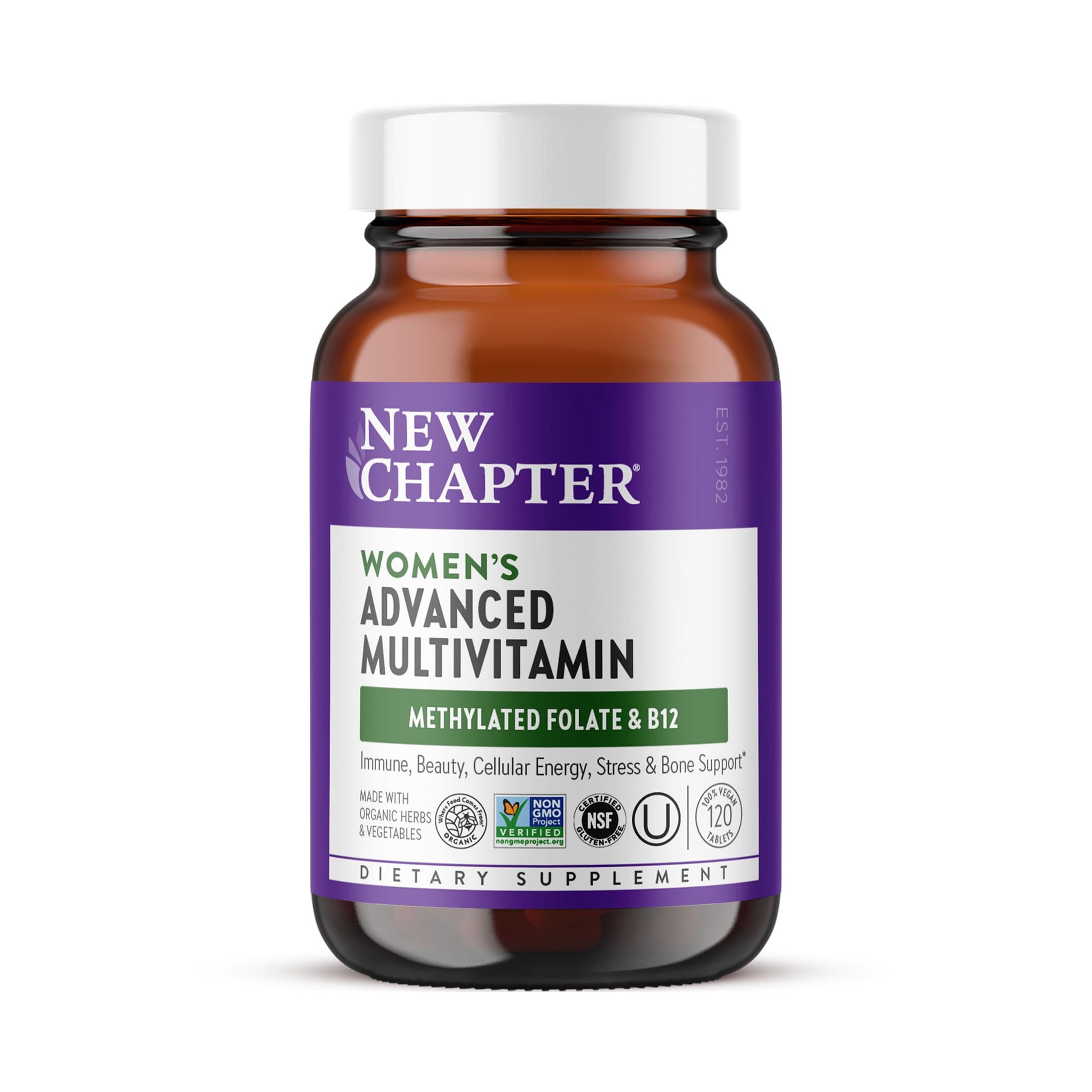 New Chapter Women's Advanced Multivitamin Formula, 120 Count 120 Count (Pack of 1)