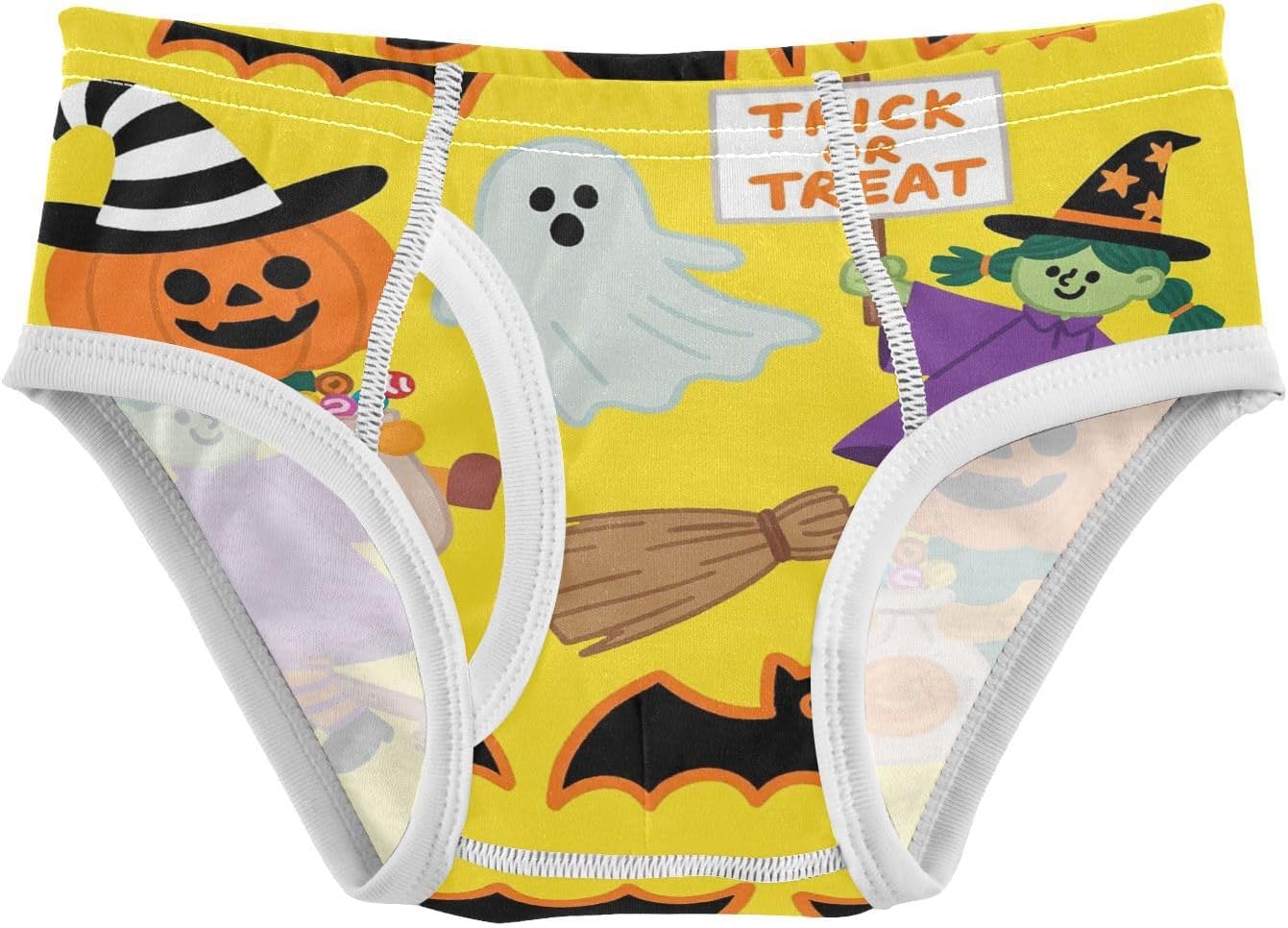 visesunny Boys Potty Training Underwear Halloween Witch Bat Breathe Cotton Briefs Size 2T-8Y for Toddler