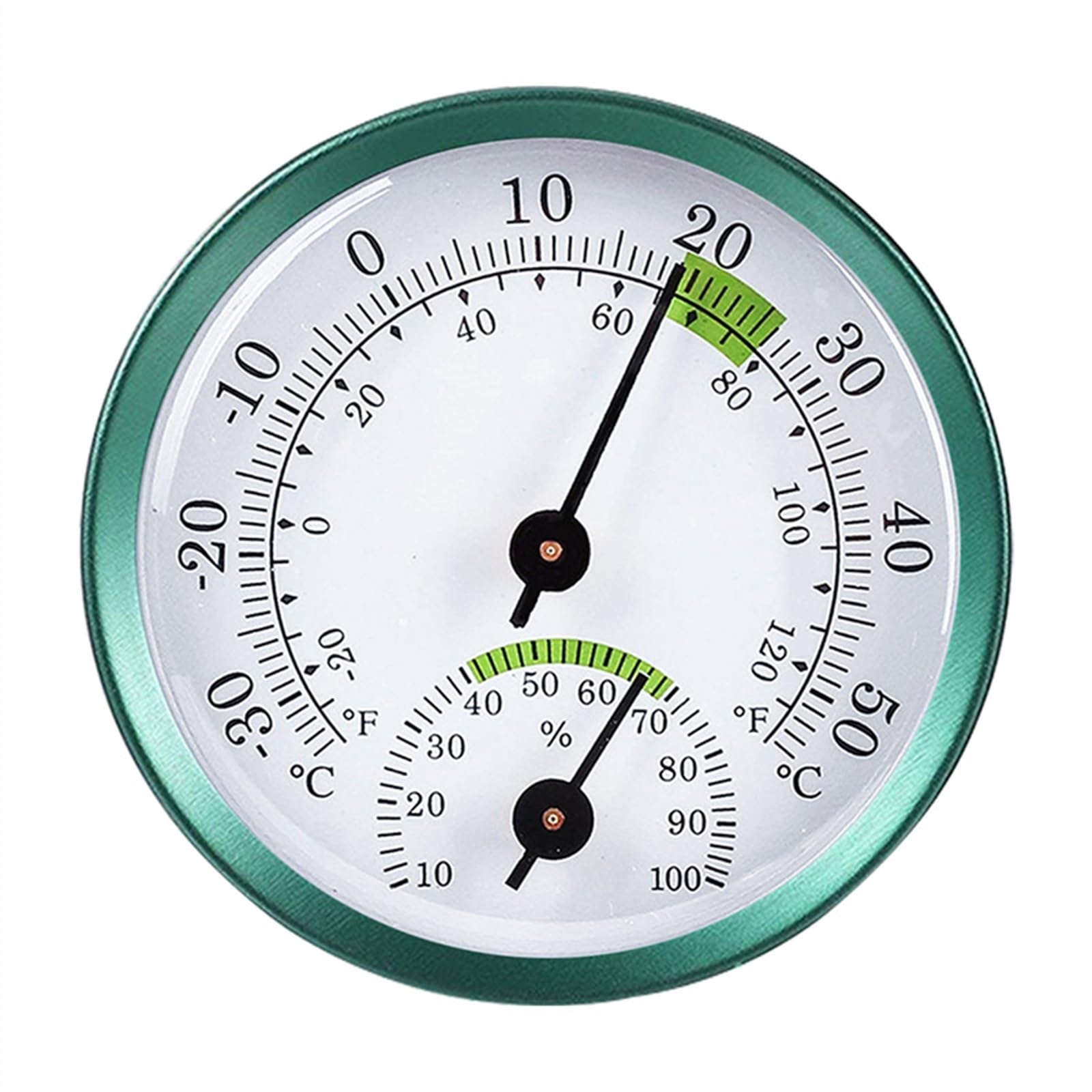 Mini misuratore di umidità della temperatura della stanza della sauna Termometro igrometro a parete (Color : Green)