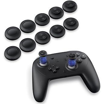 NEWDERY Thumb Grip for Nintendo Switch 2 Pack of 12 Improved Grip Protection & Target Precision Ergonomic Joystick Caps for Switch 2/1 Pro Controller Switch Controller Thumbstick Caps