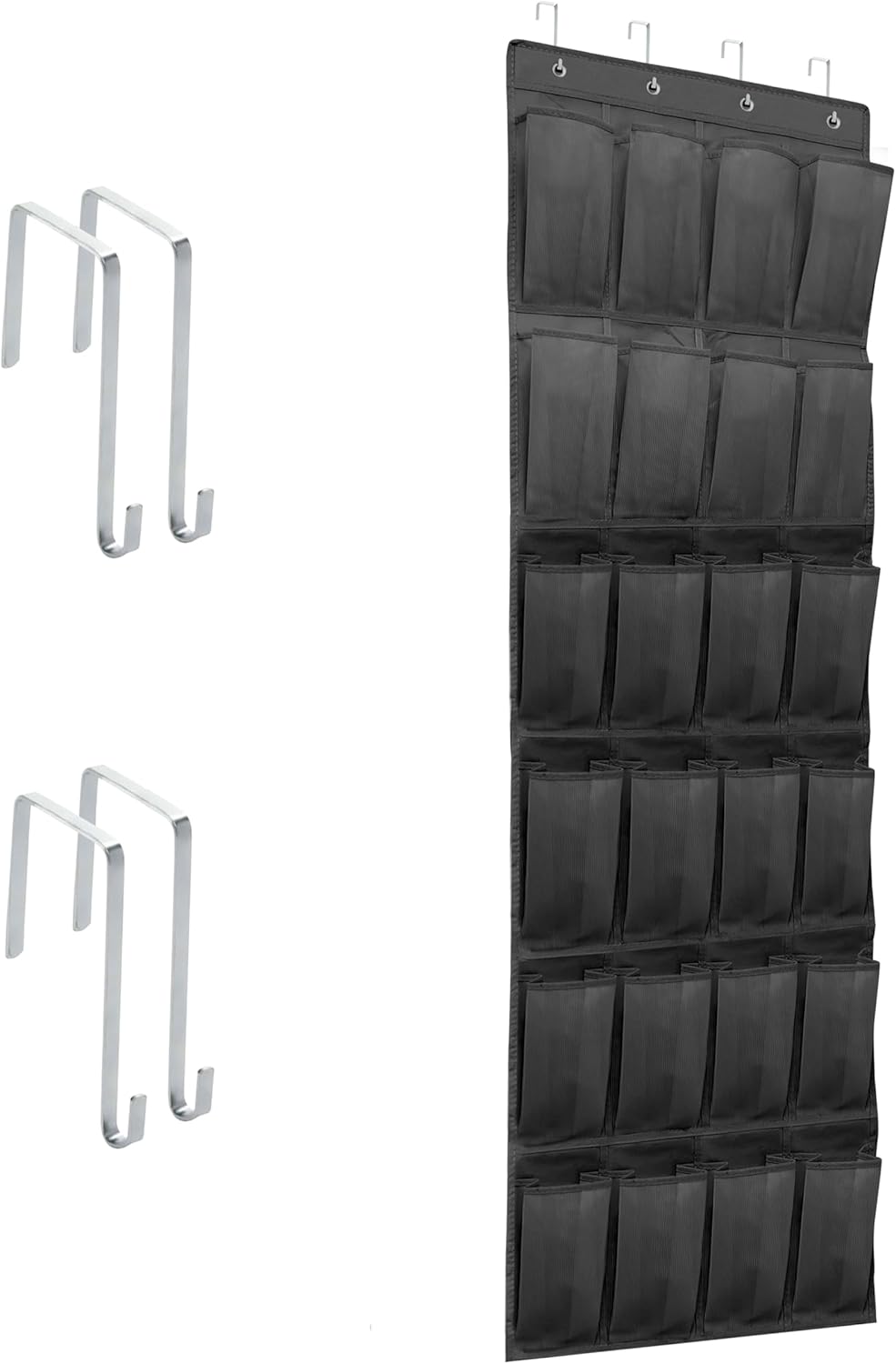 ZKXNBXX Over The Door Shoe Organizers Pink with 24 Mesh