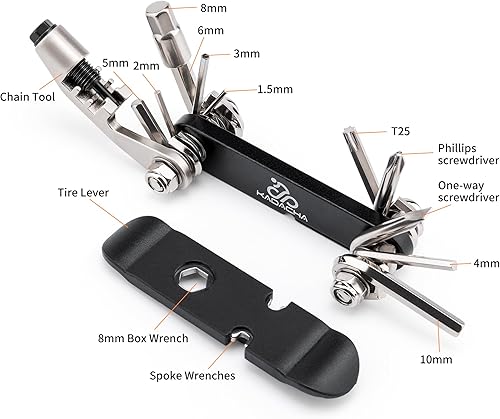Miniatura 4 de Herramienta multiherramienta para bicicleta - Herramienta de cadena de bicicletaTorxHexDestornillador - Kit multiherramienta de bicicleta