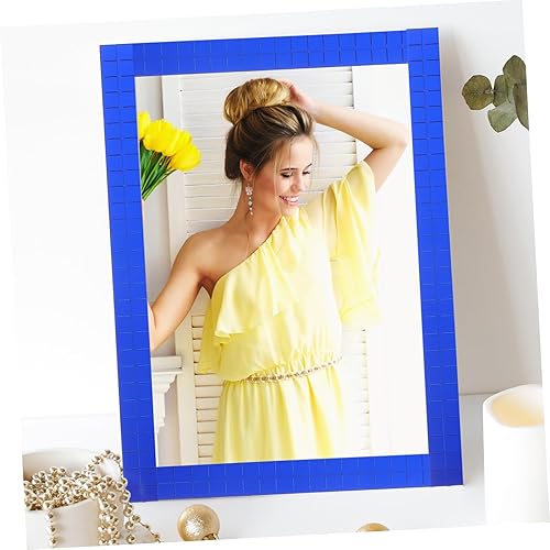 Miniatura 8 de EXCEART Calcomanías de mosaico, paquete de 6 azulejos de mosaico de espejo de vidrio, calcomanías autoadhesivas para pared, fáciles de limpiar,