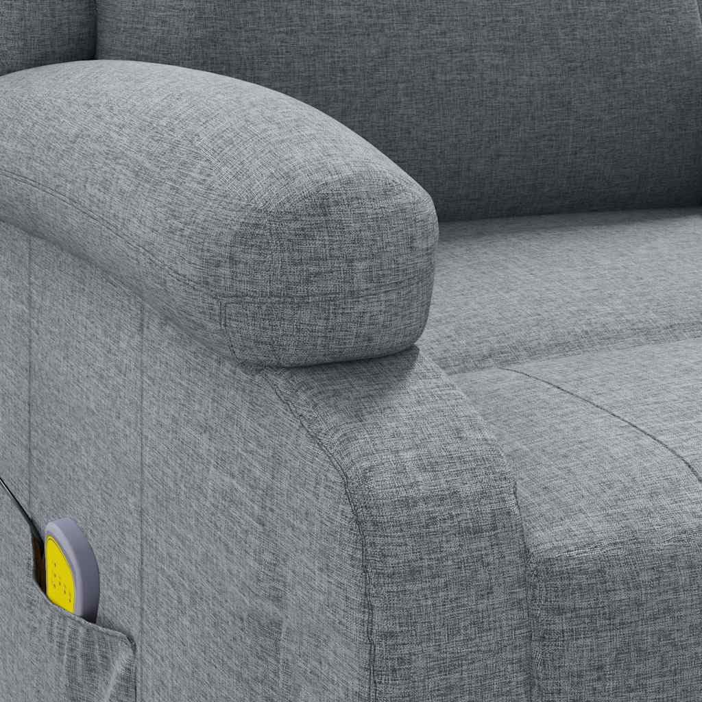 vidaXL Sillón de Masaje Tela Gris Claro