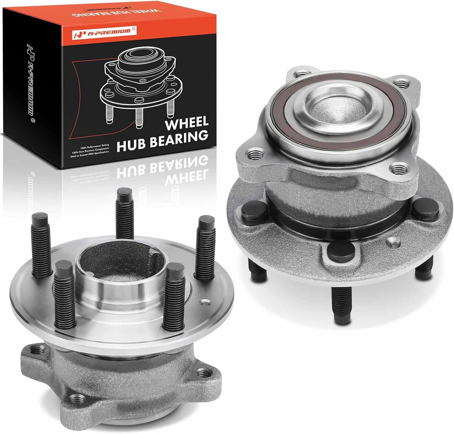 A-Premium 2 x Rear Wheel Bearing and Hub Assembly with 5-Lug Compatible with Chevrolet Cruze 2011-2012