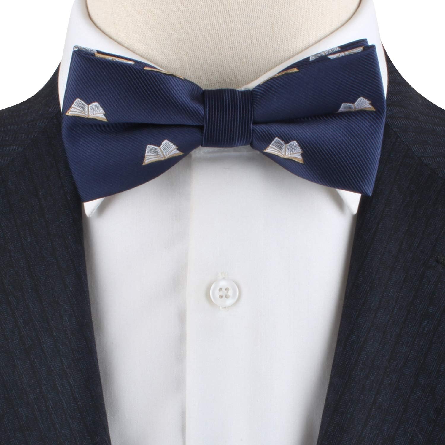 AUSCUFFLINKS Book Worm Novelist Bow Tie | Reader Novel Lover Bowties for Men | Writer | Present for Work Colleague | Bday Prezzie for Guys (Book Bow Tie)