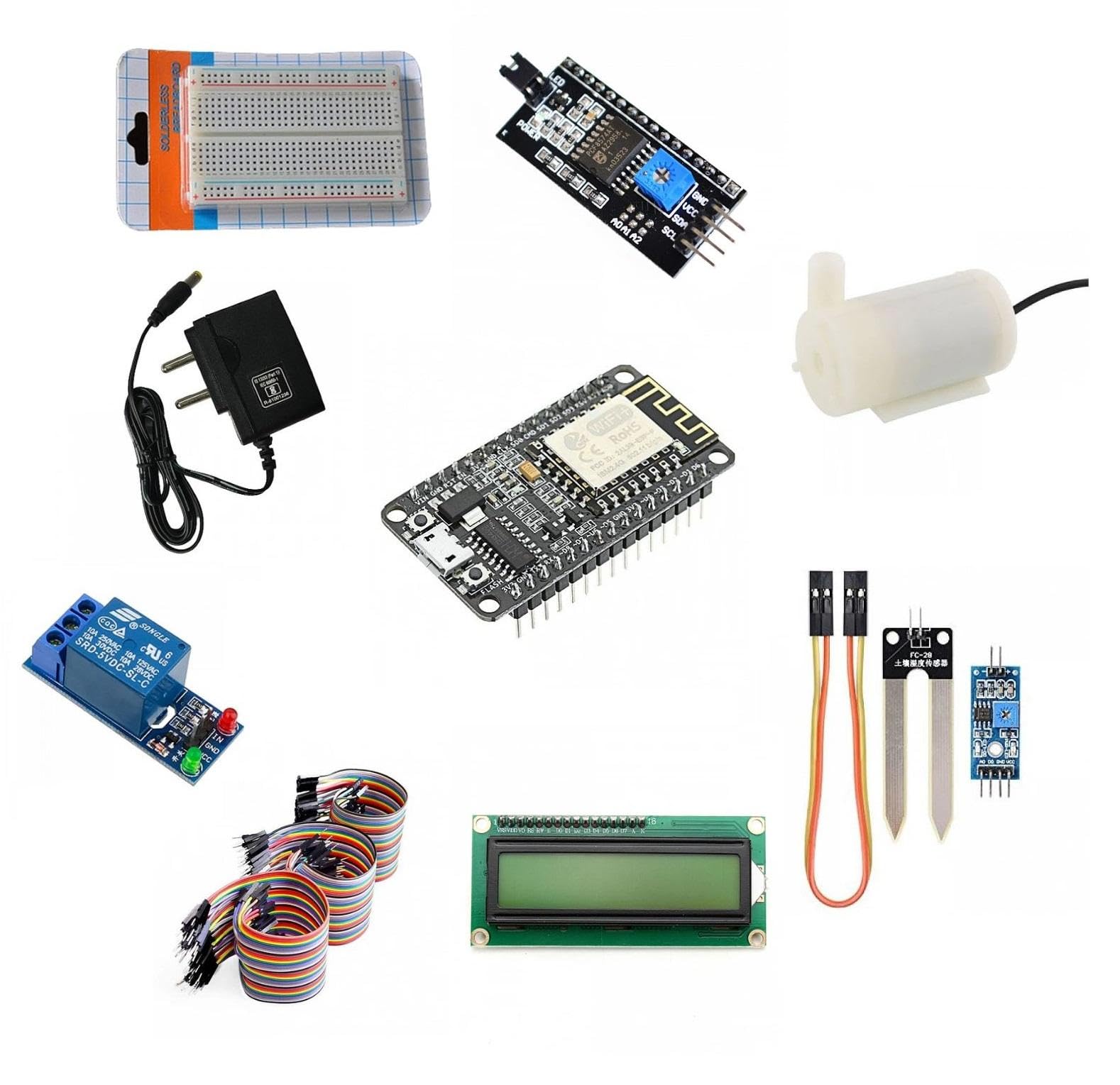 FlyRobo Automatic Plant Watering System Using ESP32 Board and Soil Moisture Sensor |DIY kit |Iot Project Kit
