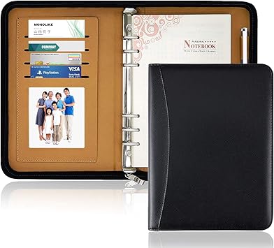 Amazon システム手帳 A5サイズ 6穴 リング内径21mm ビジネス手帳 カバー バインダー Puレザー メンズ レディース通用 文房具 オフィス用品 文房具 オフィス用品