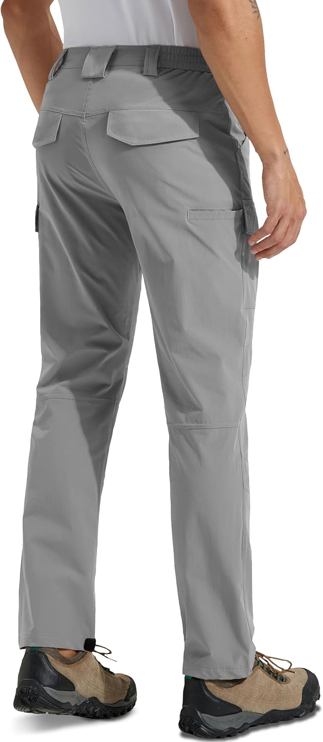 Men's Lightweight Hiking Cargo Pants Water-Resistant Quick-Dry Climbing Camping Fishing Work Outdoor Pants