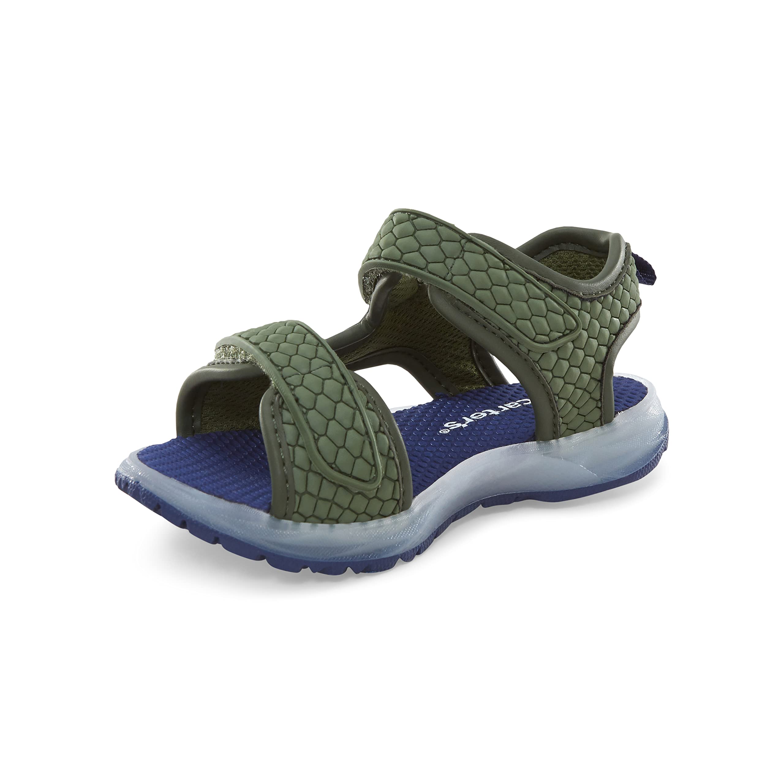 Carter'sBoy's Roar Sandal, Olive, 10 Toddler