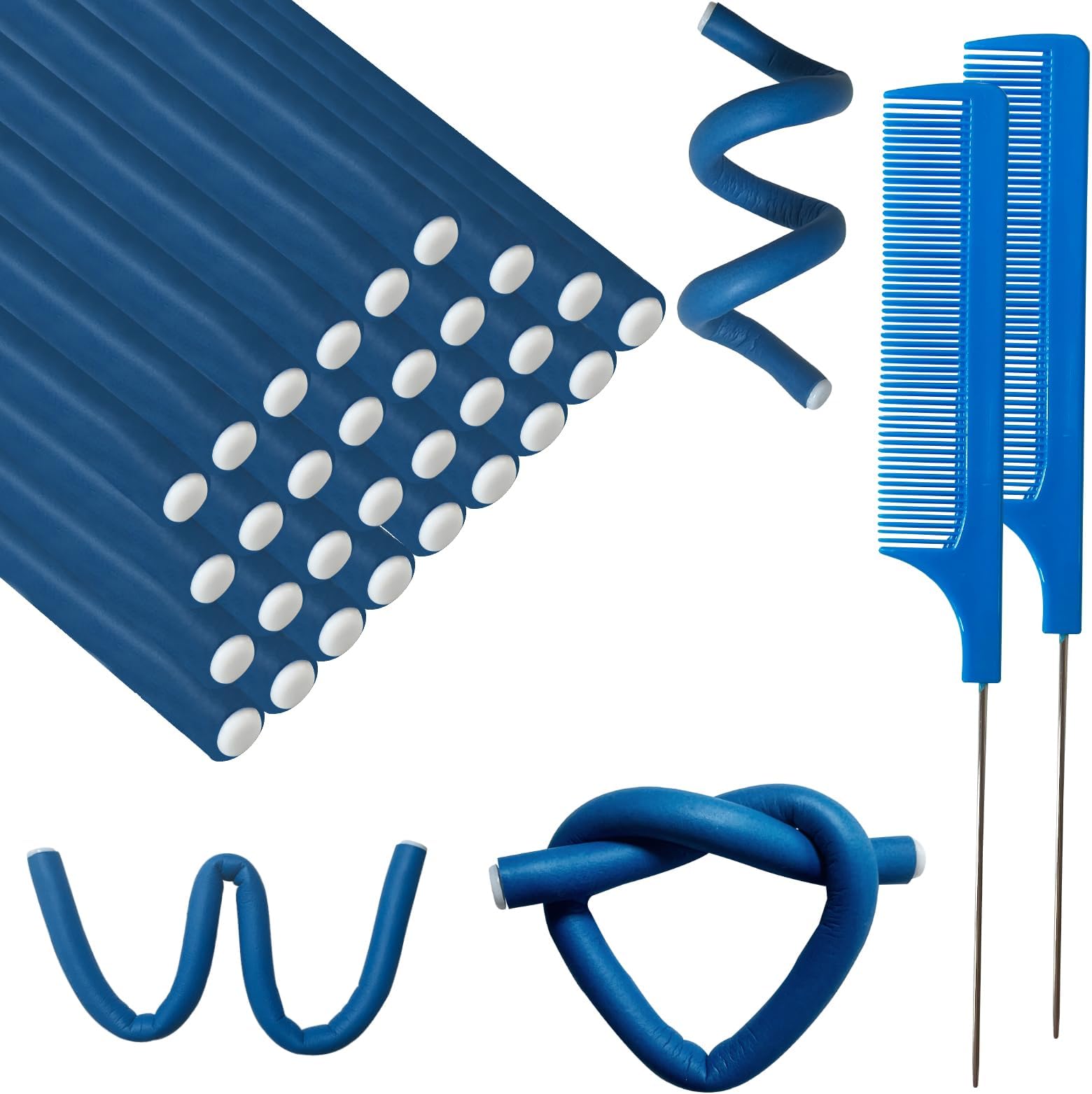 Amazon.com : BIEAEIA 60 Pieces Flexible Curling Rods 9.45 x 0.31 inches ...