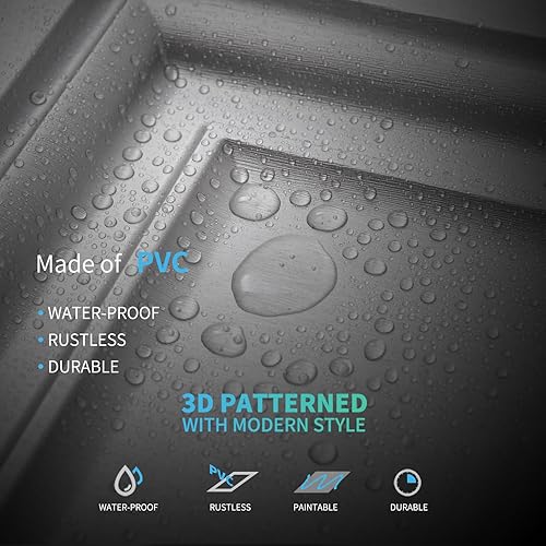 Miniatura 5 de Art3d Azulejos de techo de PVC, hoja de plástico de 2 x 2 pies en plata argente (paquete de 12)