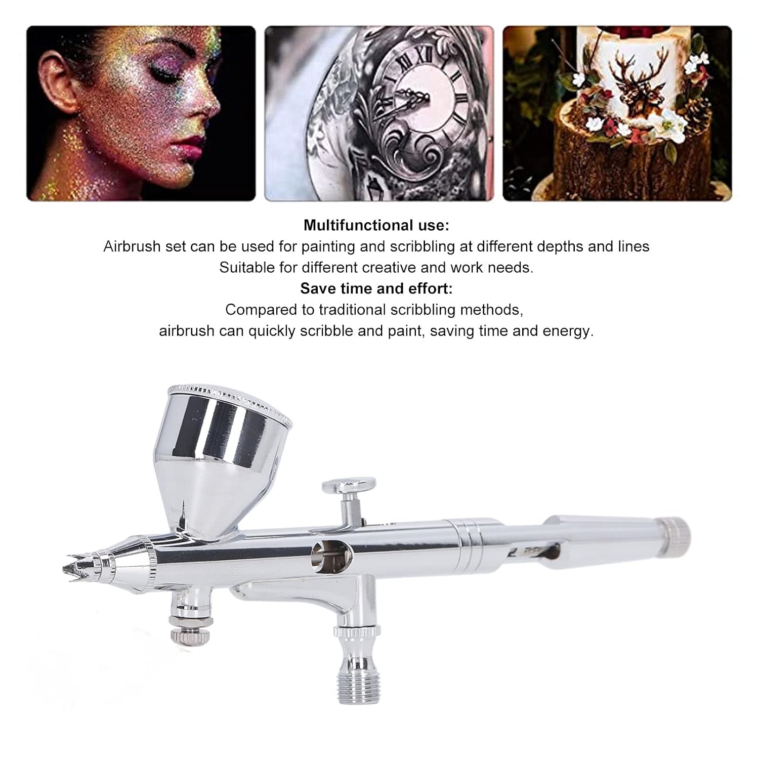 30MPa Airbrush Kit, Handheld Airbrush Gun, Airbrush Set Portable Wireless Air Brush for Barber, Nail Art, Cake Decor, Makeup, Model Painting