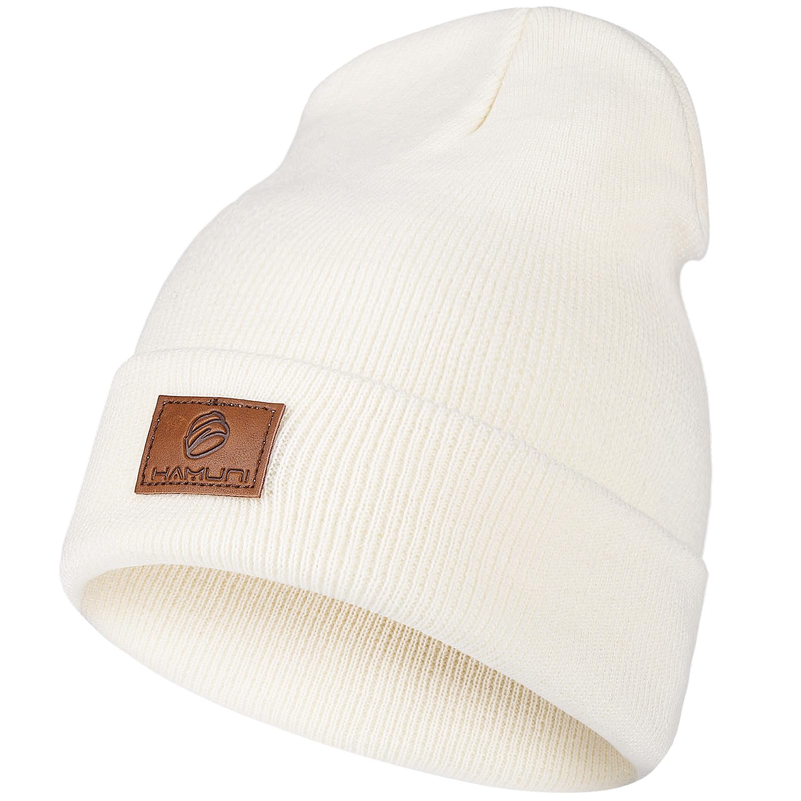 HAMUNI Beanie Mütze für Herren Damen, Klassische Wintermützen Bequem Atmungsaktiv Weich Acryl Beanie Hat Strickmütze Vintage Einfarbig Strick Bündchen Beanies Unisex