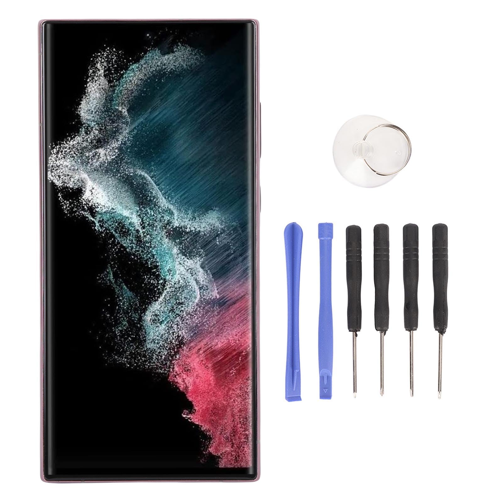 Schermo di Ricambio per Telefono S23 Ultra 5G da 6,8 Pollici, Gruppo Display TFT con Strumenti per SM S908B S908U, Schermo Antigraffio, Compatibile con S23 Ultra, per Professionisti della