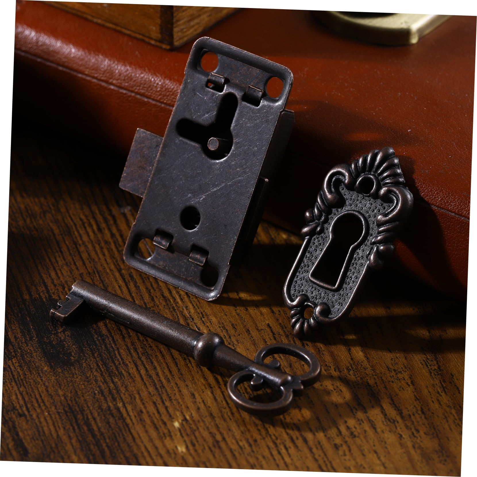 Vintage Möbelschloss Aus Messing – Quadratisch, Mit Schlüssel Für Schrank & Schublade