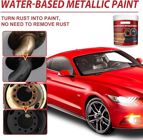 Miniatura 3 de Furnishk - Convertidor de eliminación de óxido, pintura metálica, removedor de óxido de metal a base de agua, convertidor de óxido para metal,