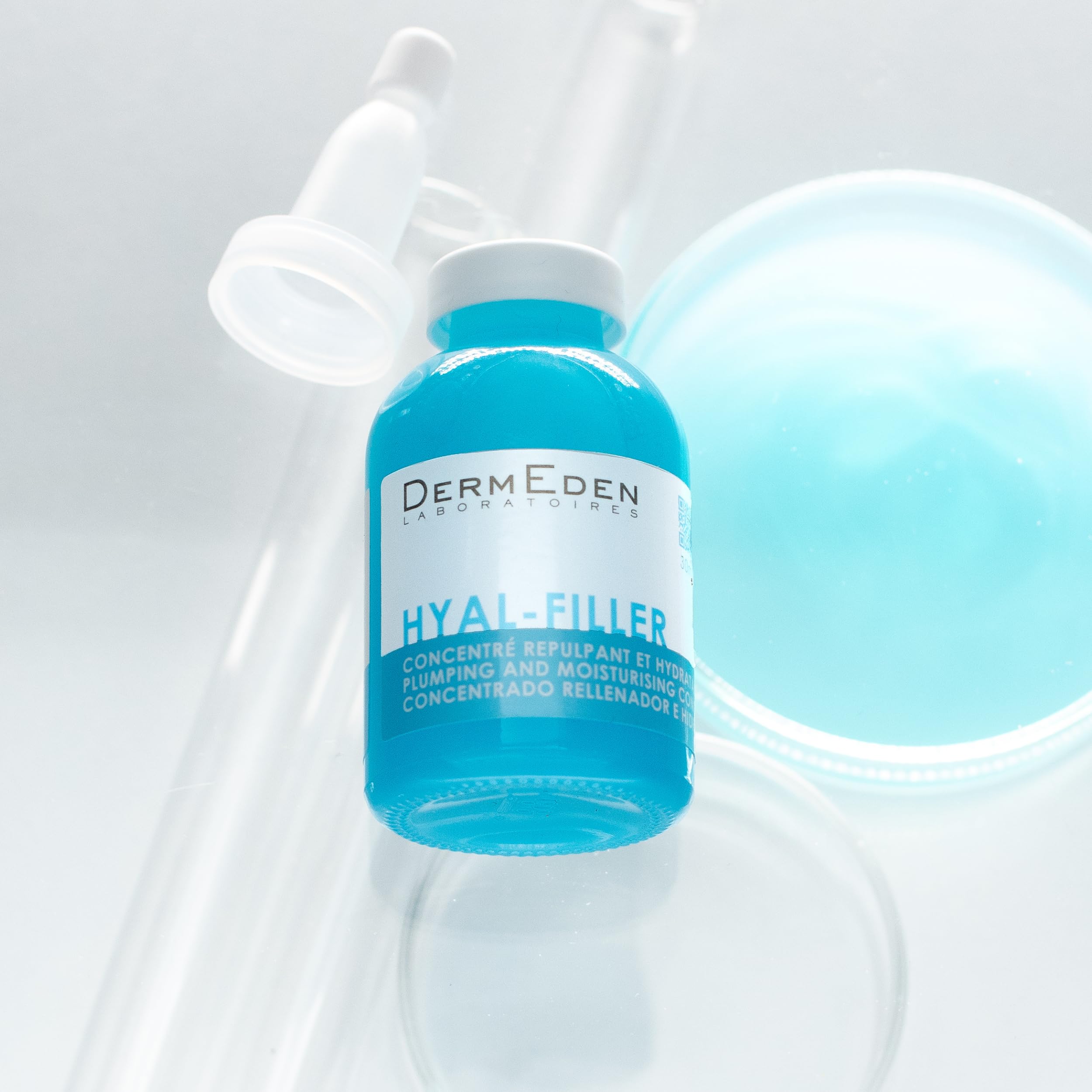 Laboratoires DermEden - Concentré Repulpant et Hydratant 30 ml - Réduit les rides, Améliore l'hydratation et Stimule le collagène - Effet Filler visible dès 30 min - Fabrication Française